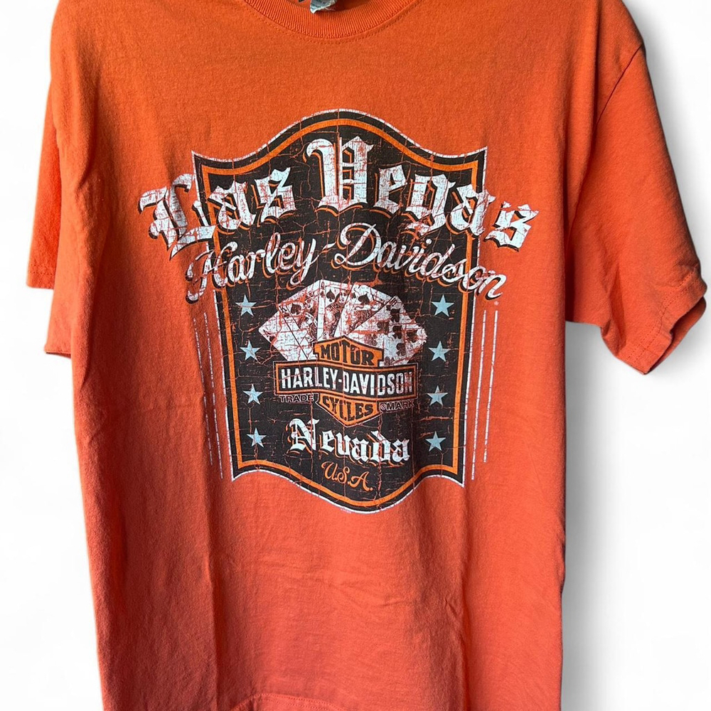 2013 Orange Harley Davidson Las Vegas Nevada Spade T-shirt
